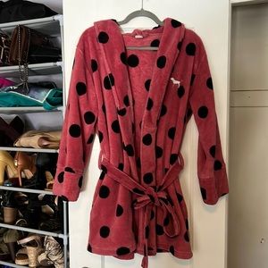 PINK Polkadot bathrobe